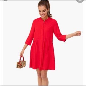 Tuckernuck red royal shirt dress